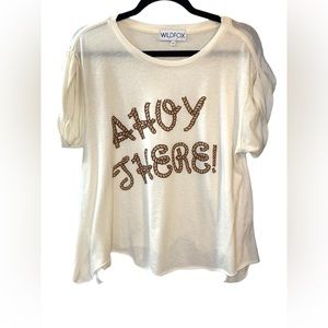 Wildfox | XS oversized flowy graphic‎ t-shirt
